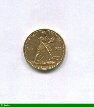 20 LIRE VITTORIO EMANUELE III 6,45 gr