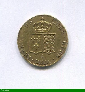 Double louis d'or à la tête nue
