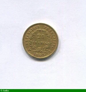 20 FRANCS OR NAP Ier Type transiotoire "Grosse tête"