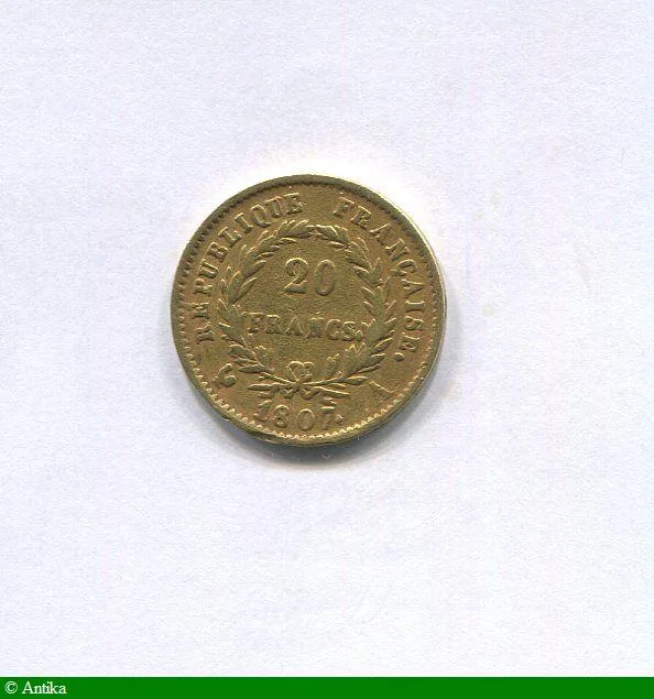 20 FRANCS OR NAP Ier Type transiotoire "Grosse tête"