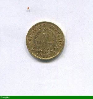 20 FRANCS OR NAP EMP revers REPUBLIQUE