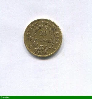 20 FRANCS OR NAP EMP revers EMPIRE