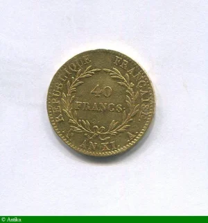 40 FRANCS OR BONAPARTE Ier CONSUL