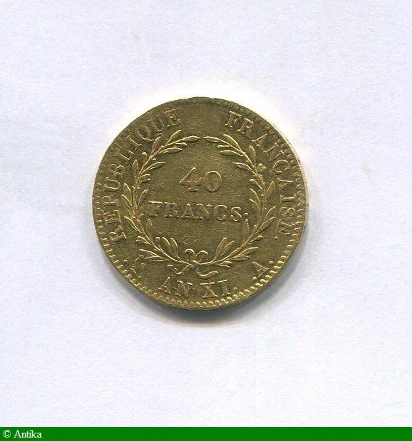 40 FRANCS OR BONAPARTE Ier CONSUL