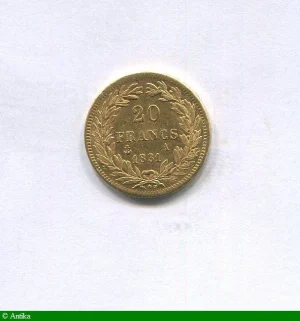 20 FRANCS OR T.N Tranche en relief