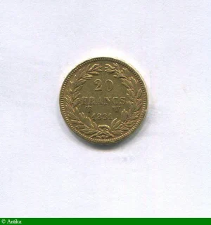 20 FRANCS OR T.N Tranche en relief