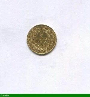 5 FRANCS OR NAP III T.N