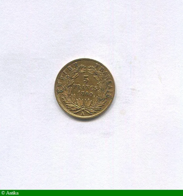 5 FRANCS OR NAP III T.N