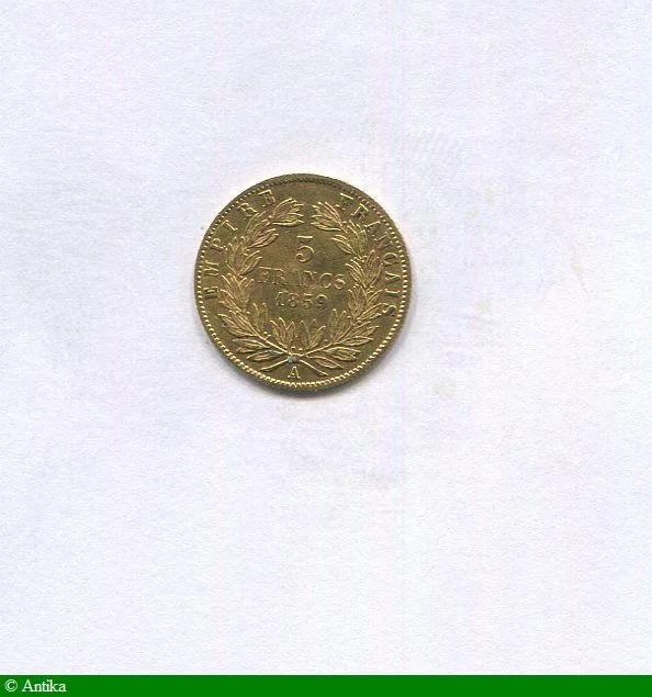 5 FRANCS OR NAP III T.N