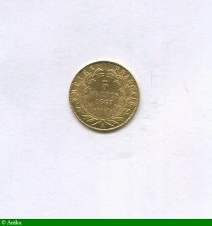 5 FRANCS OR NAP III T.L