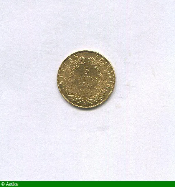 5 FRANCS OR NAP III T.L