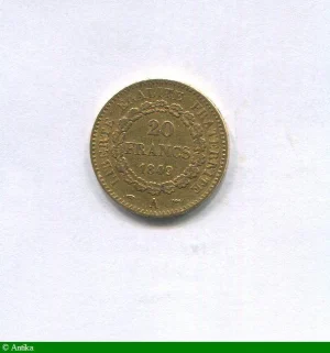 20 FRANCS OR GENIE
