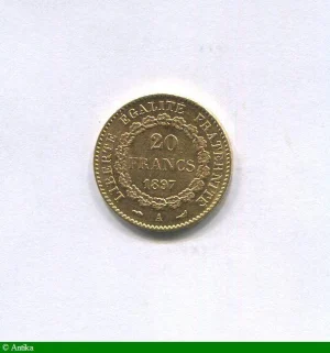 20 FRANCS OR GENIE