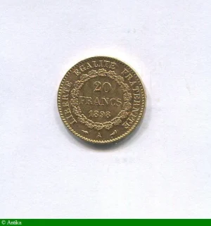 20 FRANCS OR GENIE