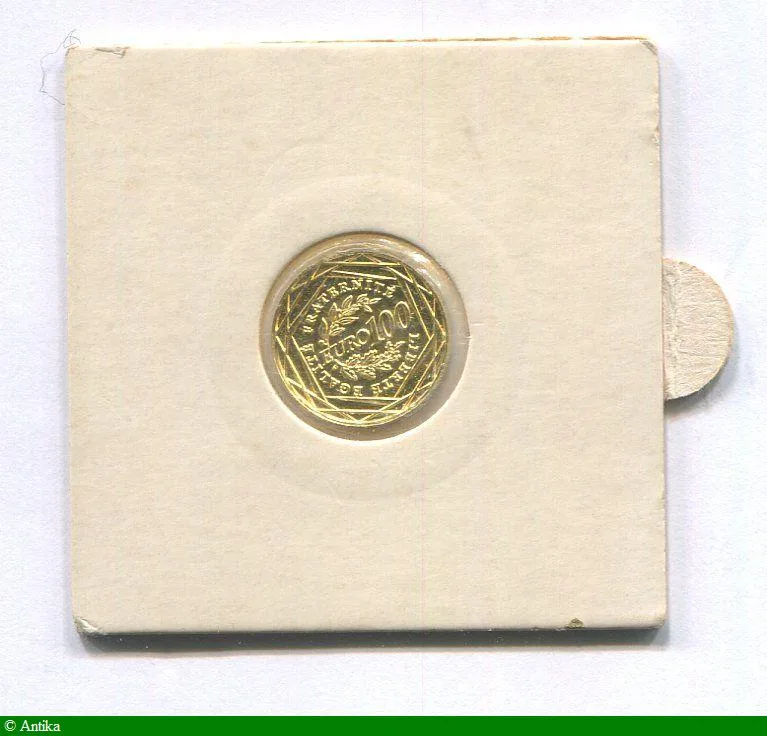 100 EUROS OR MONNAIE DE PARIS LA SEMEUSE Or 999,9°/°°