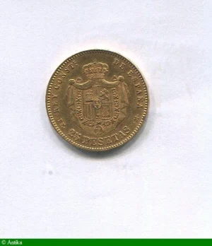 25 PESETAS ALFONSO XII 8,07 gr Madrid