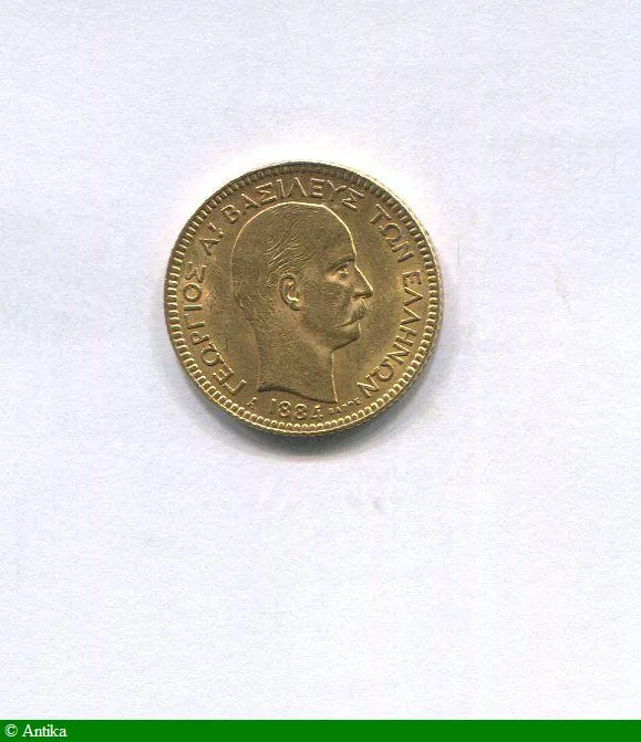 20 DRACHMES GEORGES Ier 6,45 gr