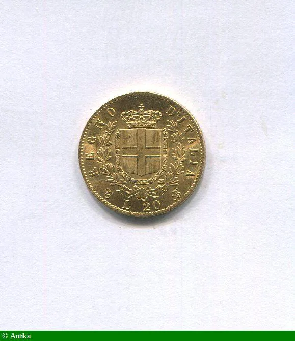 20 LIRE VICTOR EMMANUEL II 6,48 gr