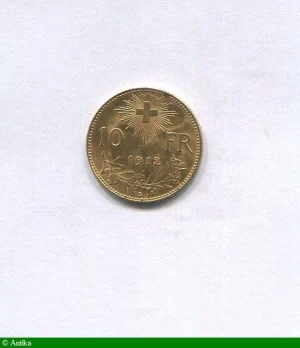 10 FRANCS HELVETIA Berne 3,22 gr