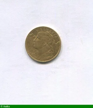 10 FRANCS HELVETIA Berne 3,22 gr RARE * * *