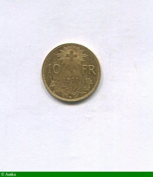 10 FRANCS HELVETIA Berne 3,22 gr RARE * * *