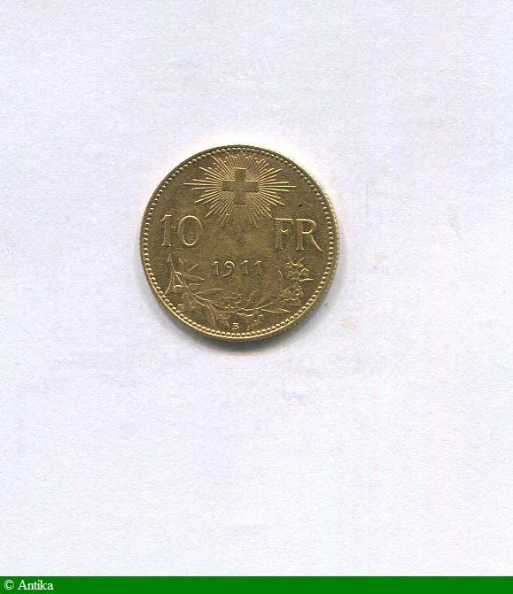 10 FRANCS HELVETIA Berne 3,22 gr RARE * * *