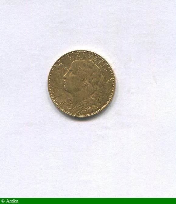 10 FRANCS HELVETIA Berne 3,22 gr RARE * * *