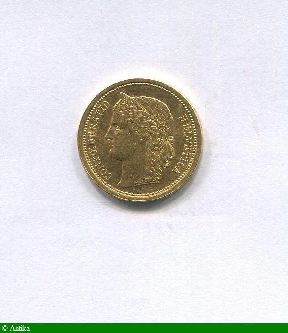 20 FRANCS Confédération HELVETICA Berne 6,45 gr