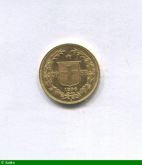 20 FRANCS Confédération HELVETICA Berne 6,45 gr