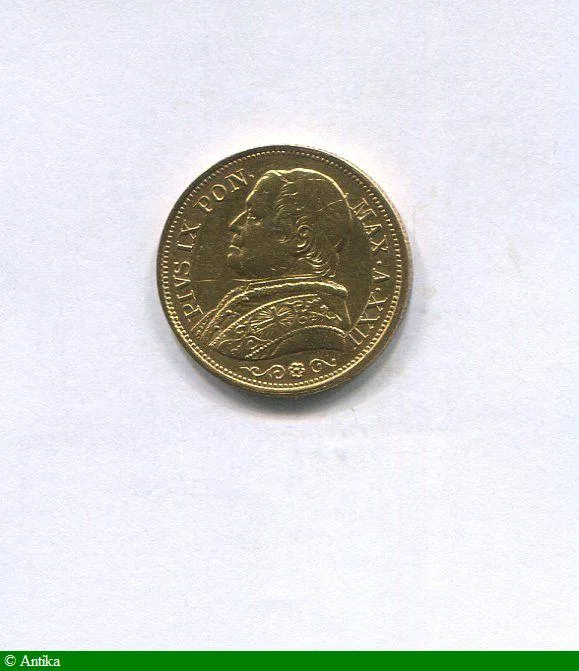 20 LIRE PIE IX Rome 6,44 gr