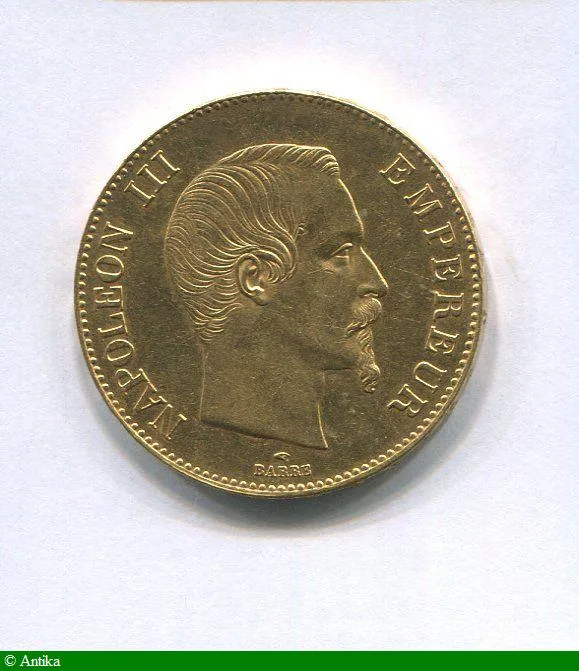 100 francs or Napoléon III tête nue