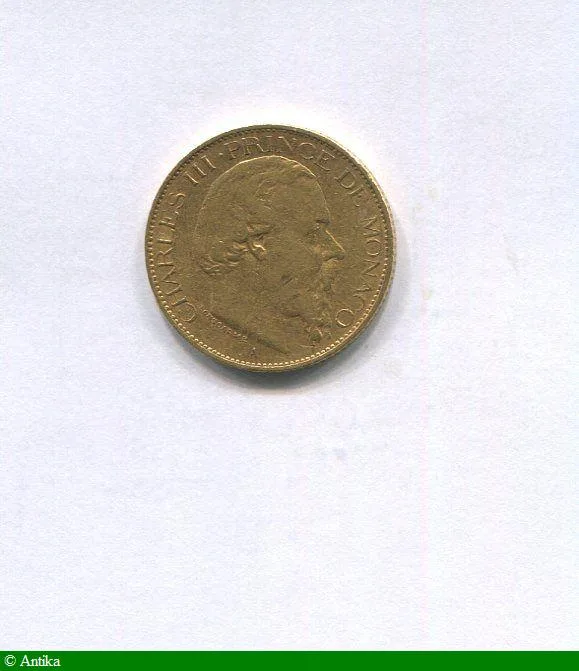 20 FRANCS OR CHARLES III 1856-1889
