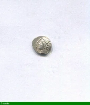 OBOLE Argt MA Tête à gauche Ca 121-82 AVT JC 0,72 gr