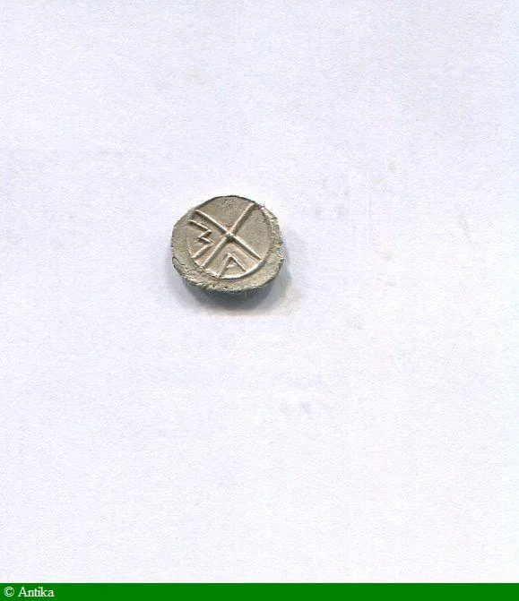 OBOLE Argt MA Tête à gauche Ca 121-82 AVT JC 0,71 gr