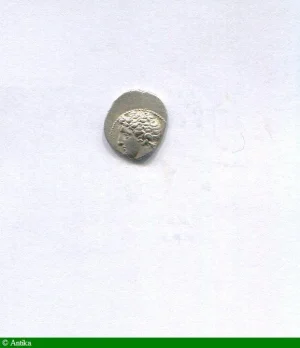 OBOLE Argt MA Tête à gauche Ca 121-82 AVT JC 0,77 gr