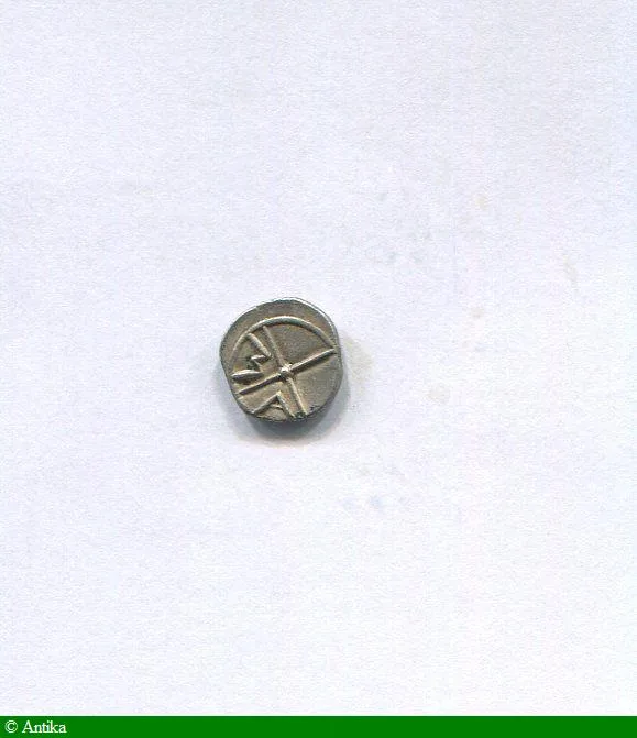 OBOLE Argt MA Tête à gauche Ca 121-82 AVT JC 0,71 gr