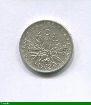 5 FRANCS SEMEUSE Argent