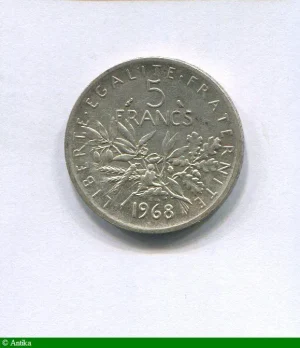 5 FRANCS SEMEUSE Argent