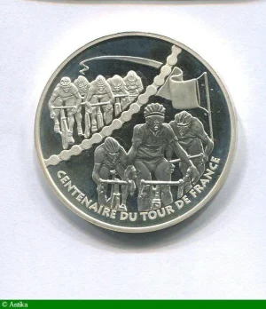 1 1/2 EURO ARGENT MONNAIE DE PARIS 100 ANS DU TOUR DE France 1903-2003