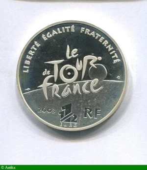 1 1/2 EURO ARGENT MONNAIE DE PARIS 100 ANS DU TOUR DE France 1903-2003