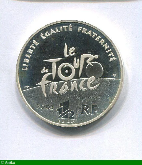 1 1/2 EURO ARGENT MONNAIE DE PARIS 100 ANS DU TOUR DE France 1903-2003