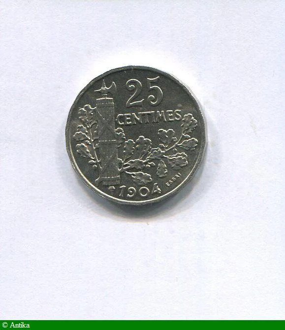 25 CENTIMES PATEY Essai Nickel 2ème Type 22 Pans