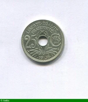 25 CENTIMES LINDAUER Maillechort date avec points