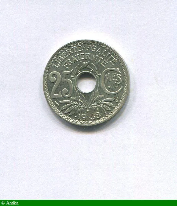 25 CENTIMES LINDAUER Maillechort date avec points