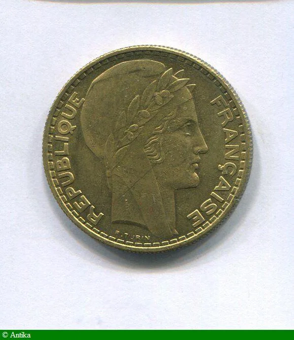 20 FRANCS TURIN Cupro-Aluminium tranche cannelée