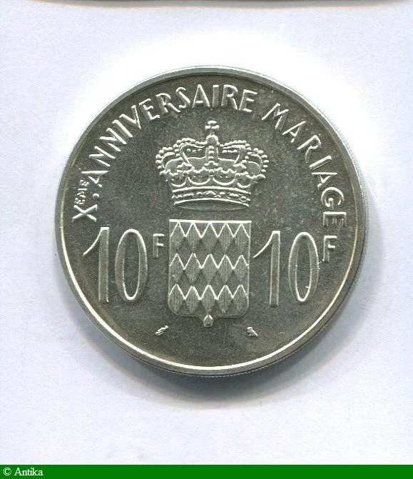 10 FRANCS Xème ANNIVERSAIRE de MARIAGE