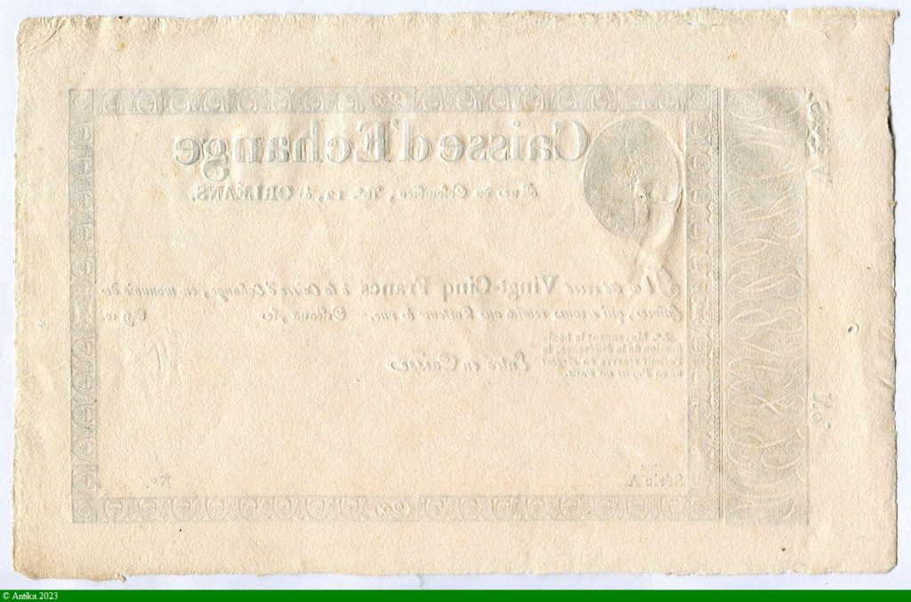 CAISSE D'ECHANGE 25 FRANCS Non émis