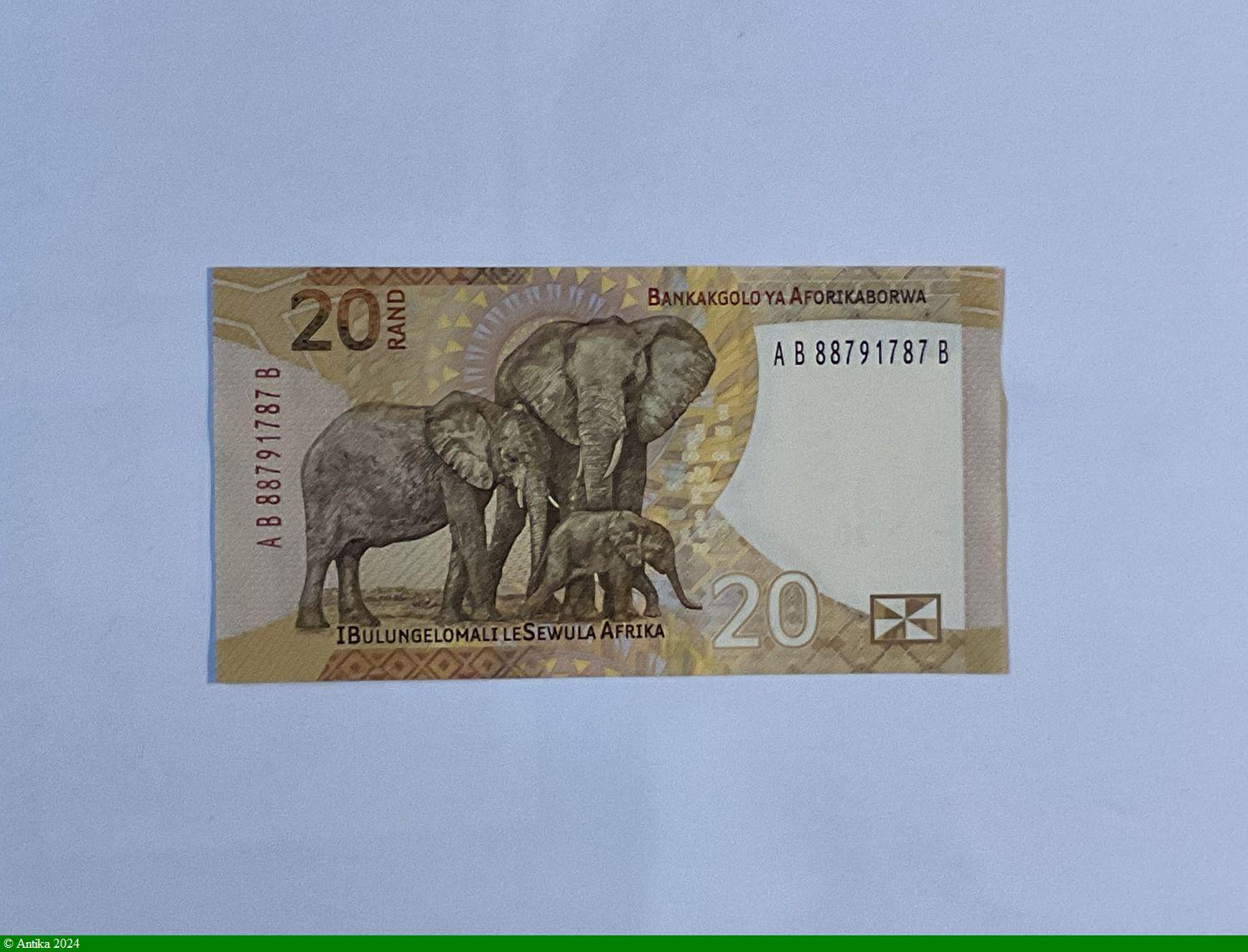 20 Rand Nelson Mandela & Eléphants NOUVEAUTE