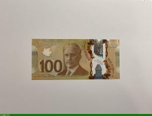 100 Dollars Sir Robert Laird Borden Polymère
