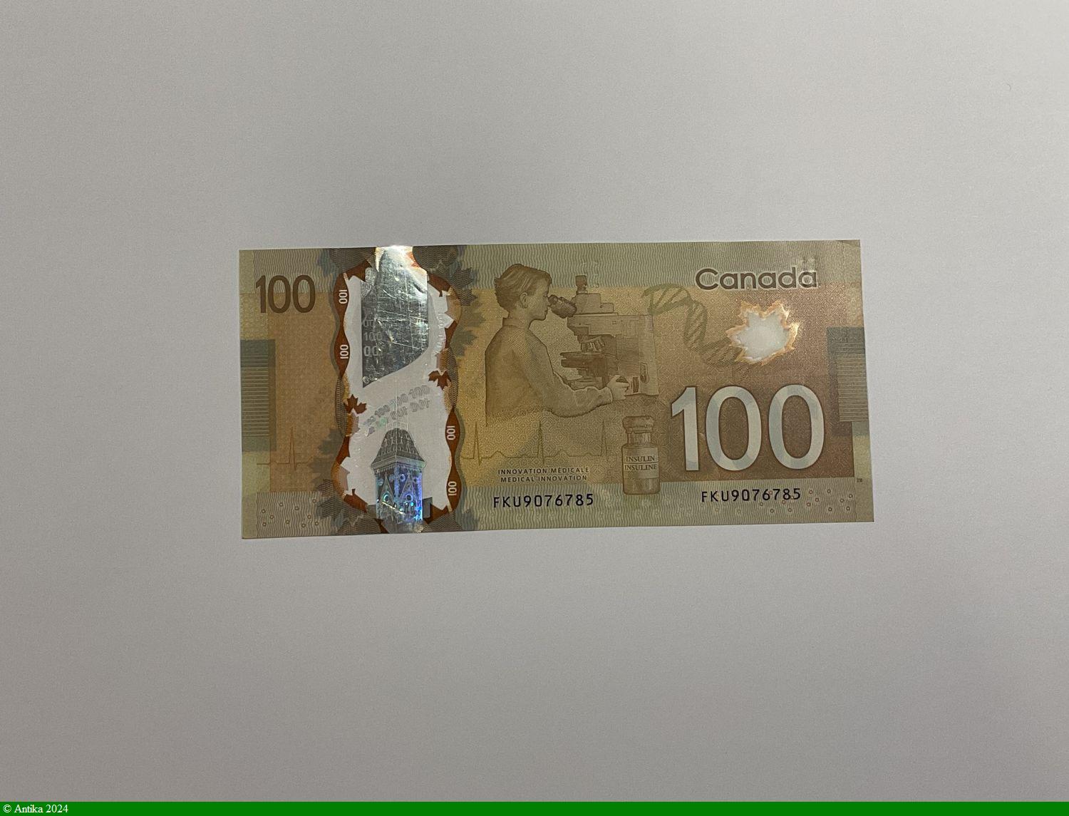 100 Dollars Sir Robert Laird Borden Polymère